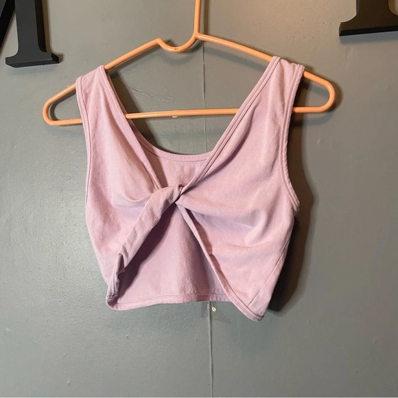American Eagle lilac purple cropped twist back tank top size medium - Picture 5 of 7